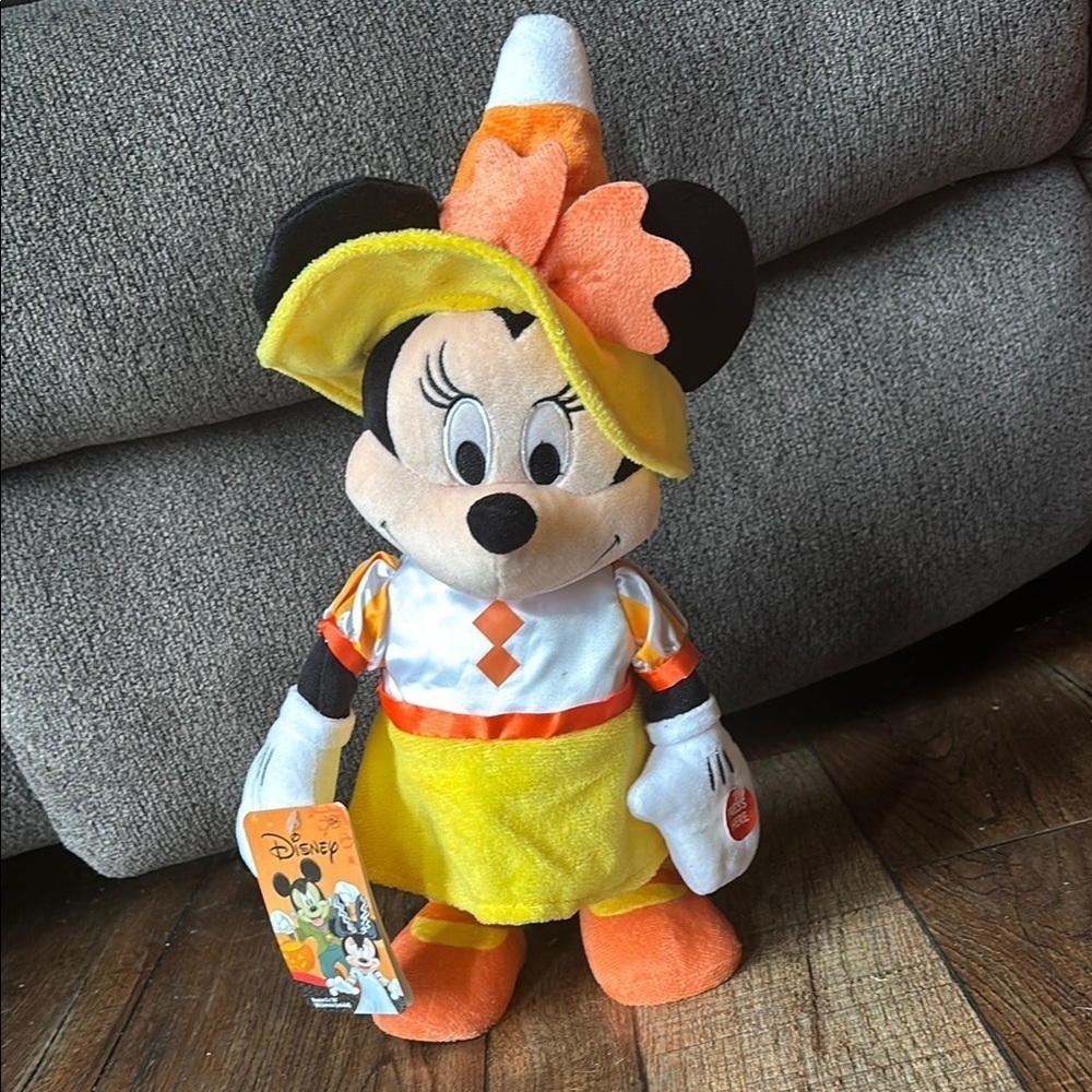 Disney Spooky Minnie Mouse Candy Corn Halloween Moving sound toy Plush